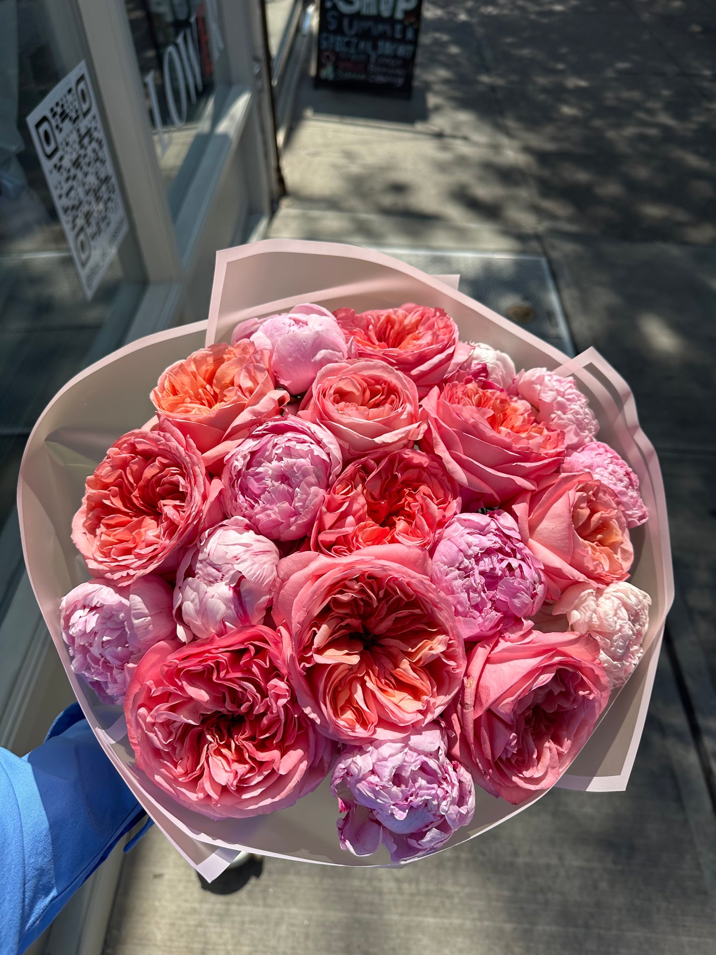 Pink Peonies & Garden roses