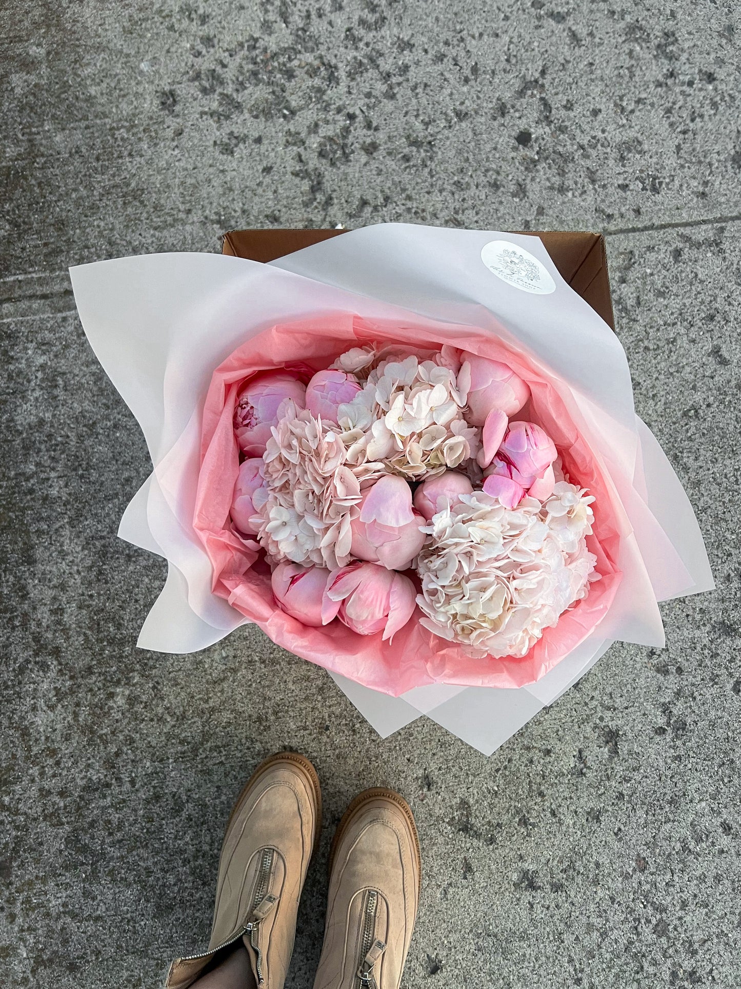 Pink Peonies & Hydrangeas