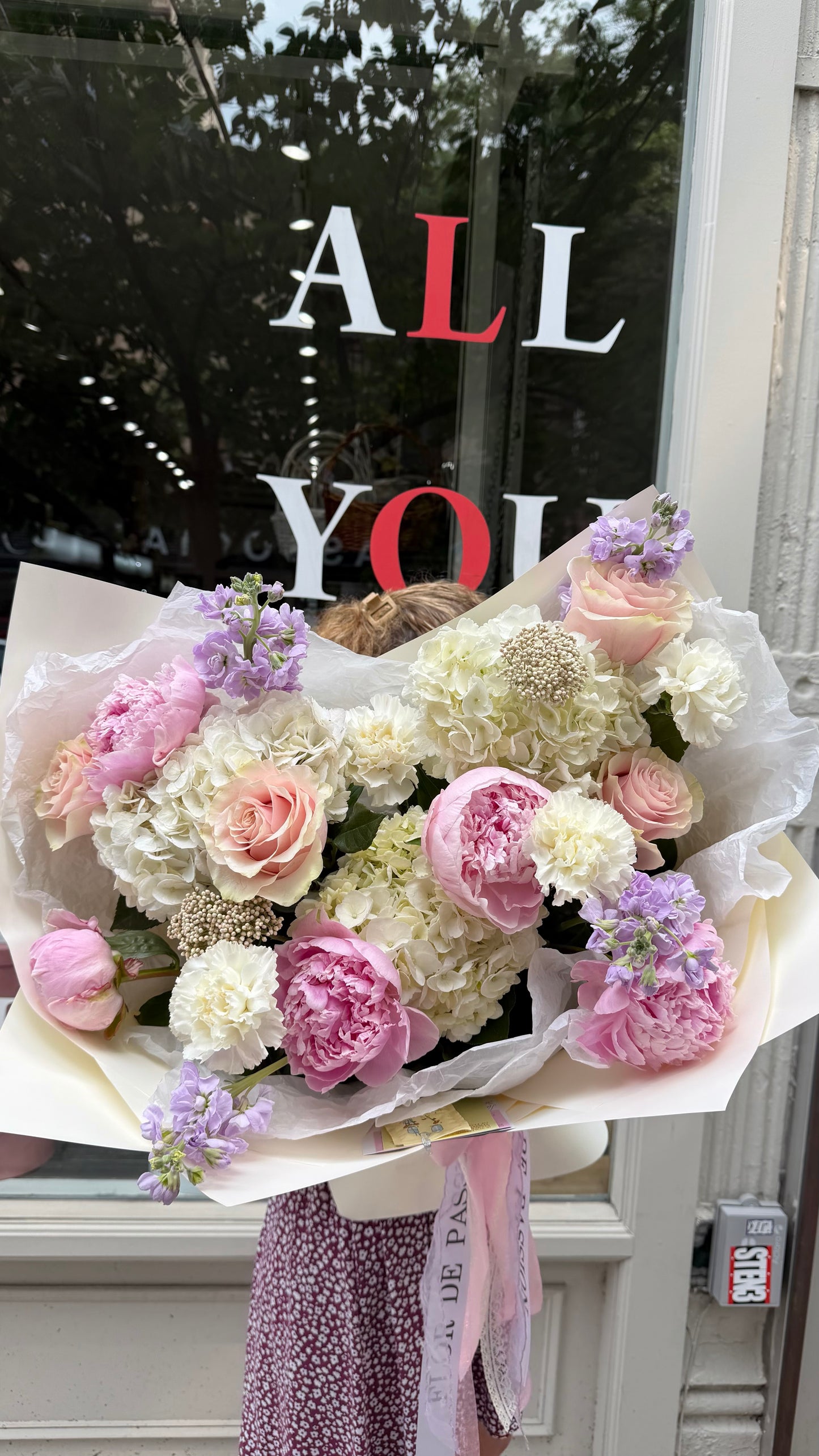 "Moment" Bouquet (Peonies, Hydrangeas, Rice Flower, Stocks, Pink Roses)