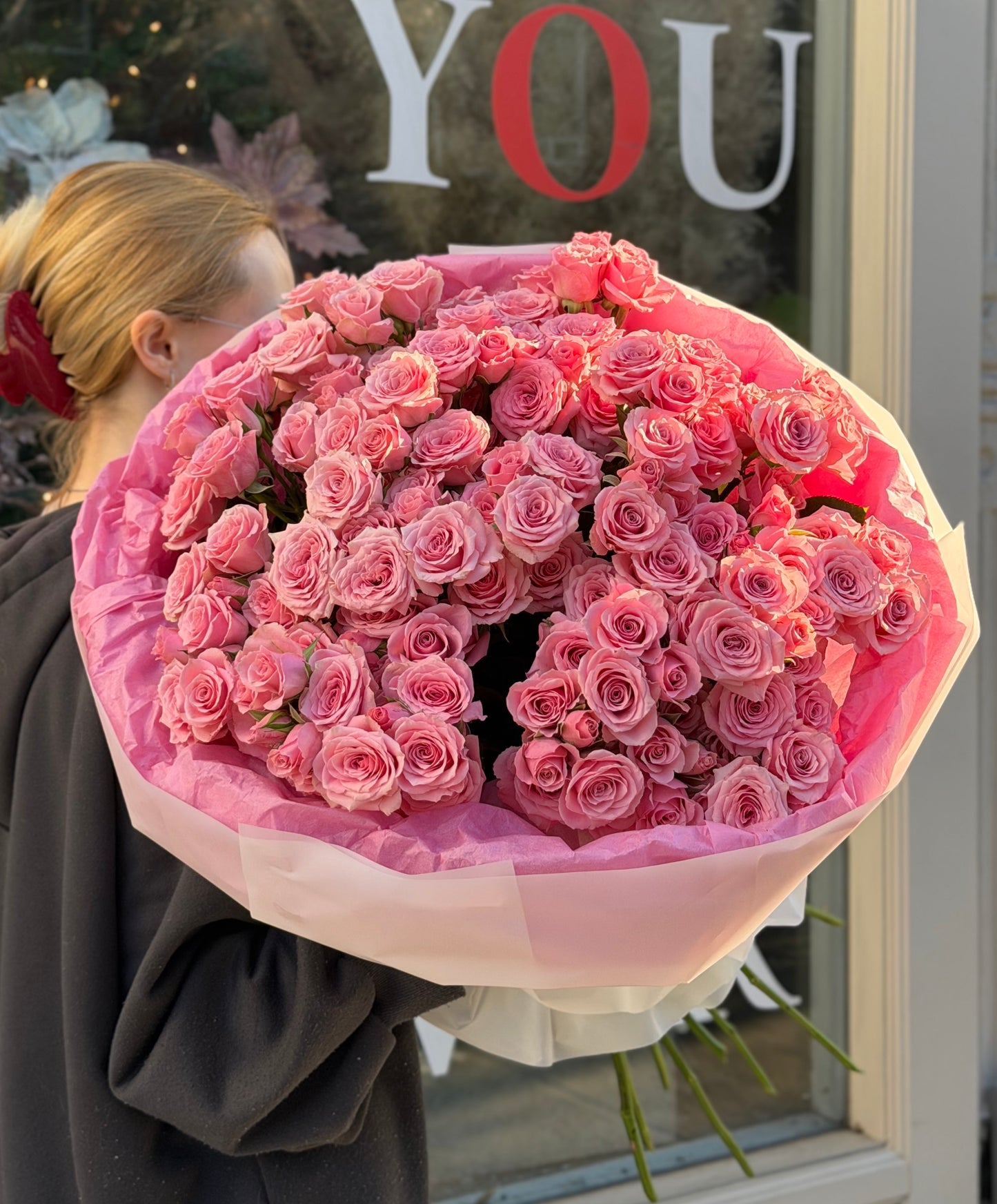 Mono Pink Spray Roses