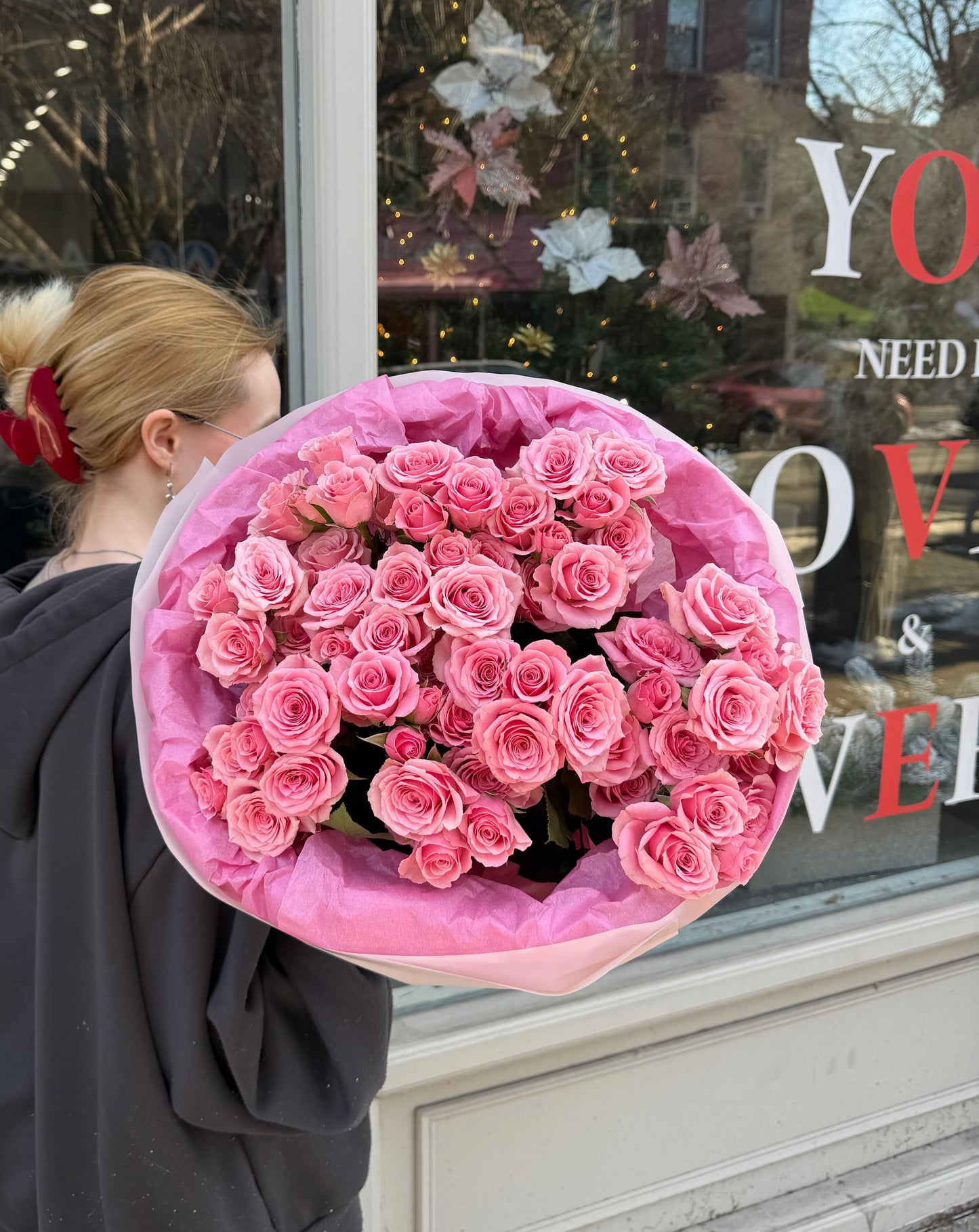Mono Pink Spray Roses