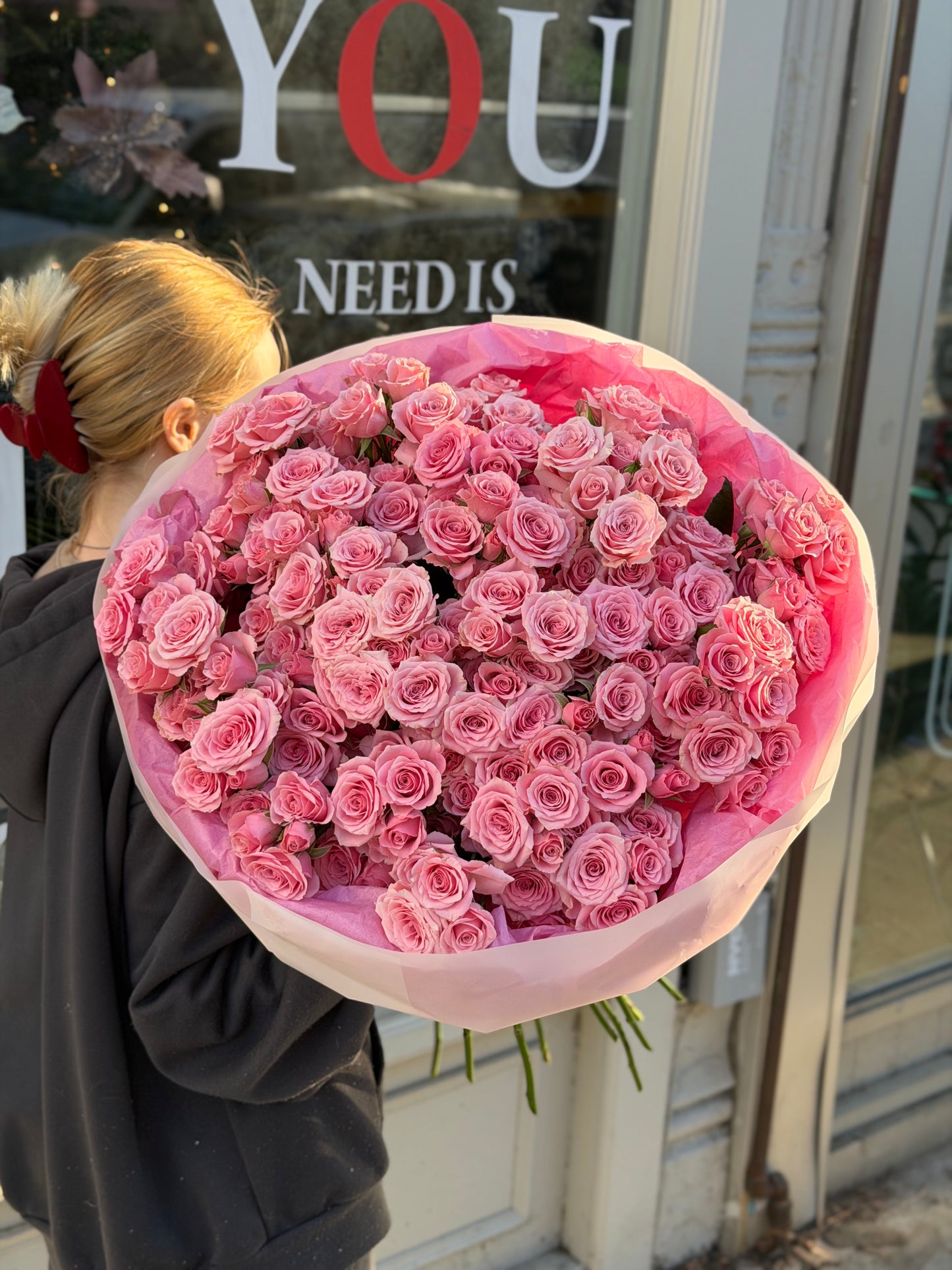 Mono Pink Spray Roses