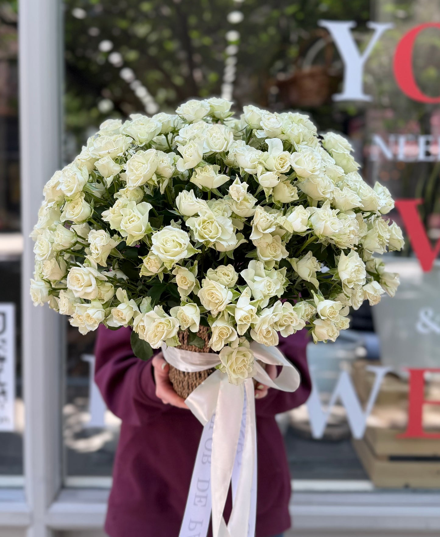 Basket of Spray Roses