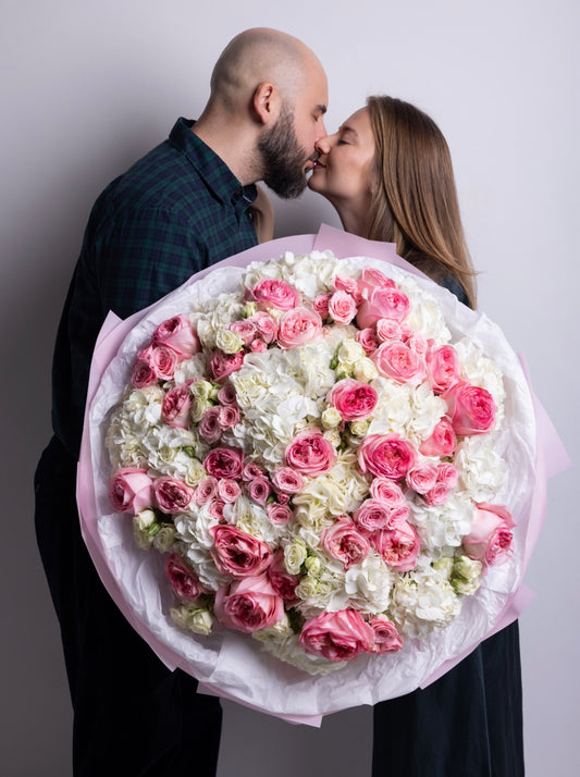 "Everything For You" Bouquet (Garden Roses, Hydrangeas, Spray Roses)