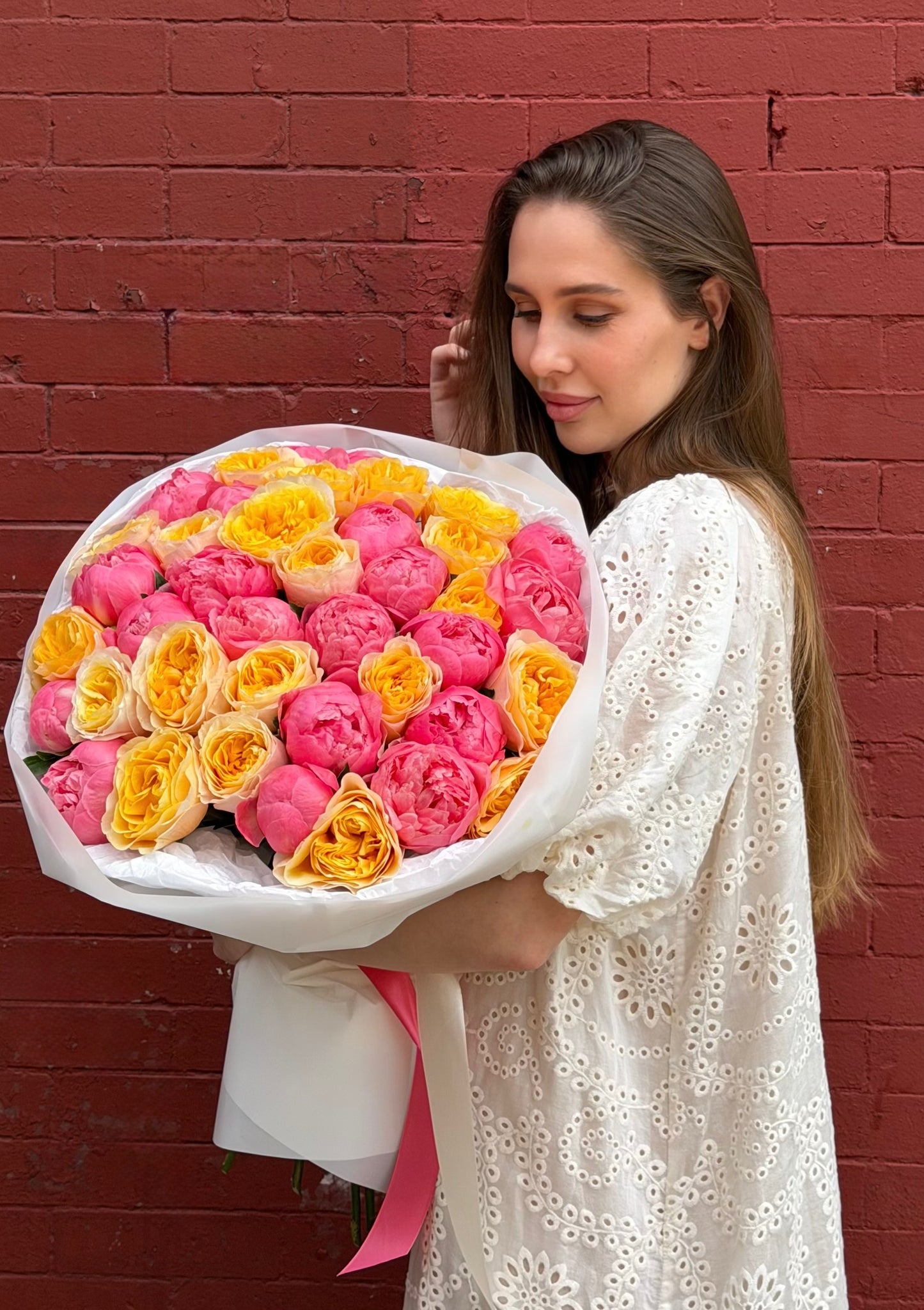 Coral Charm Peonies & Garden Roses