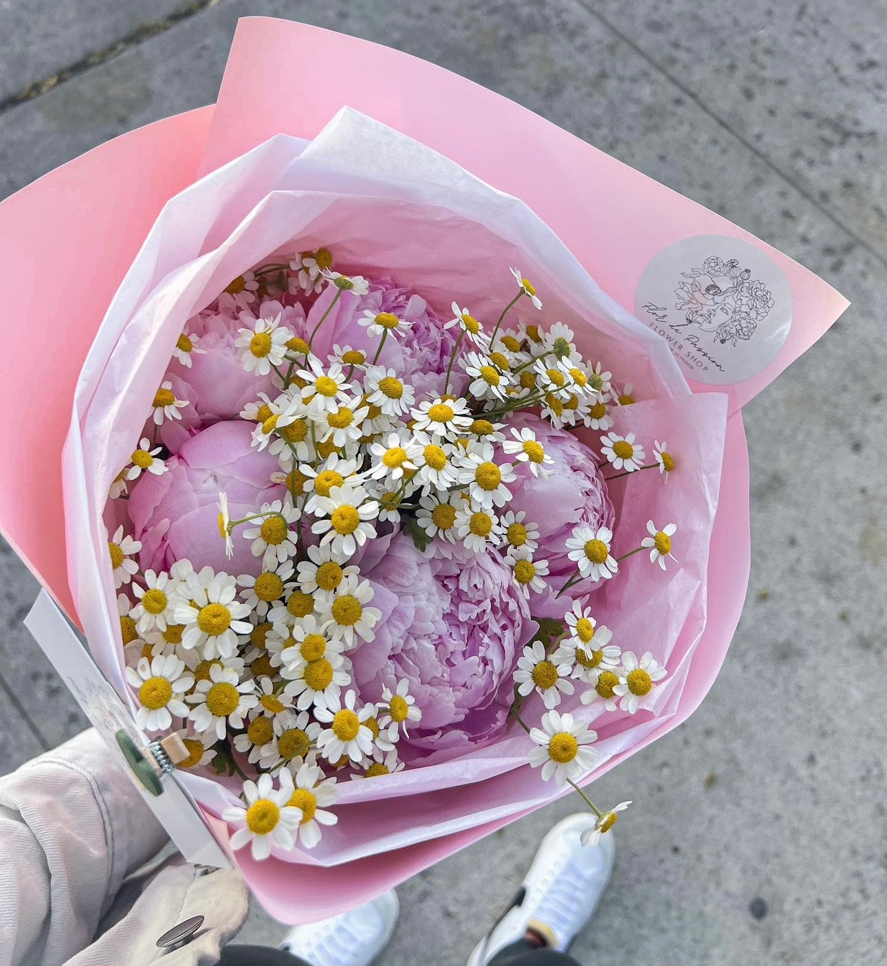 Pink Peonies & Chamomiles