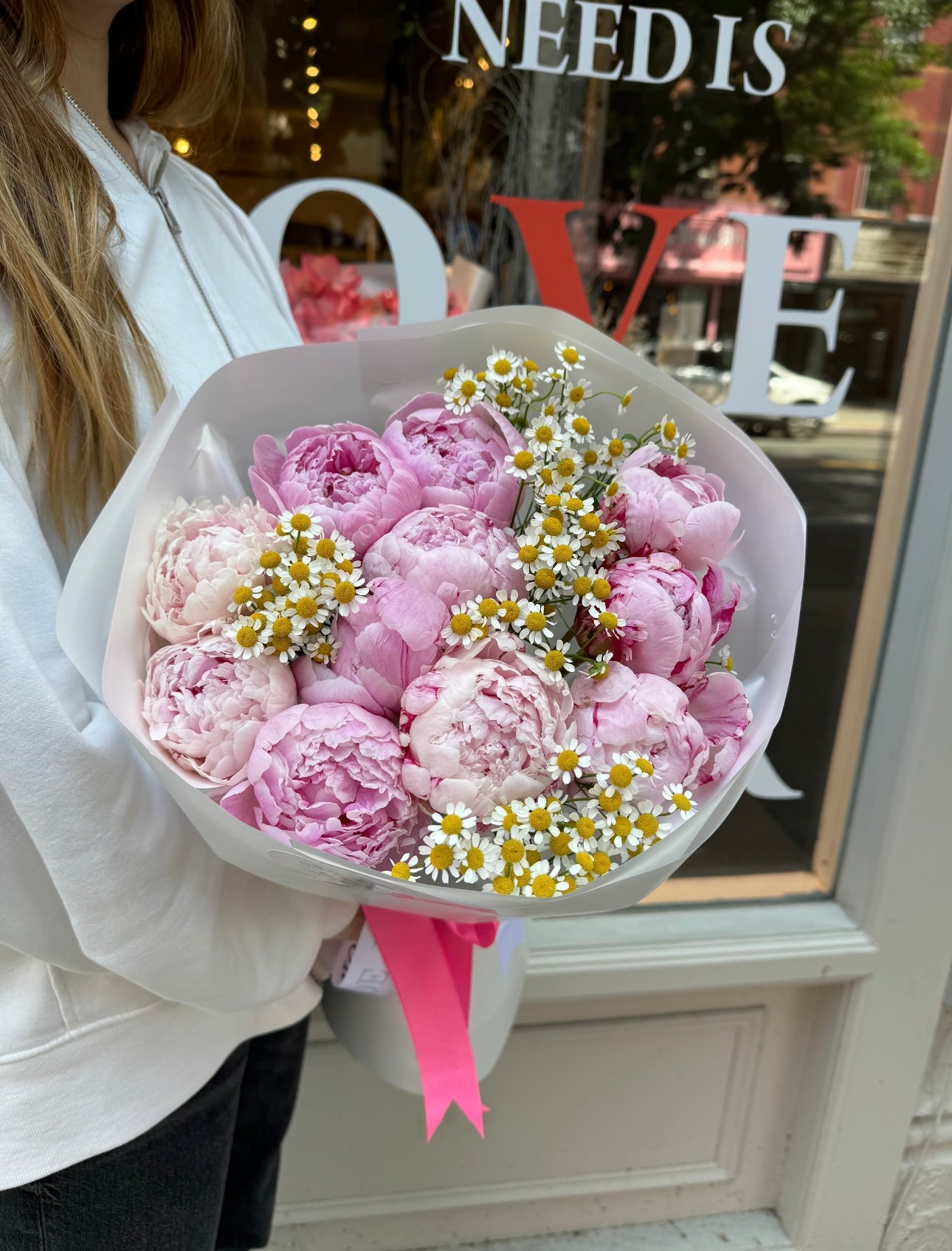 Pink Peonies & Chamomiles