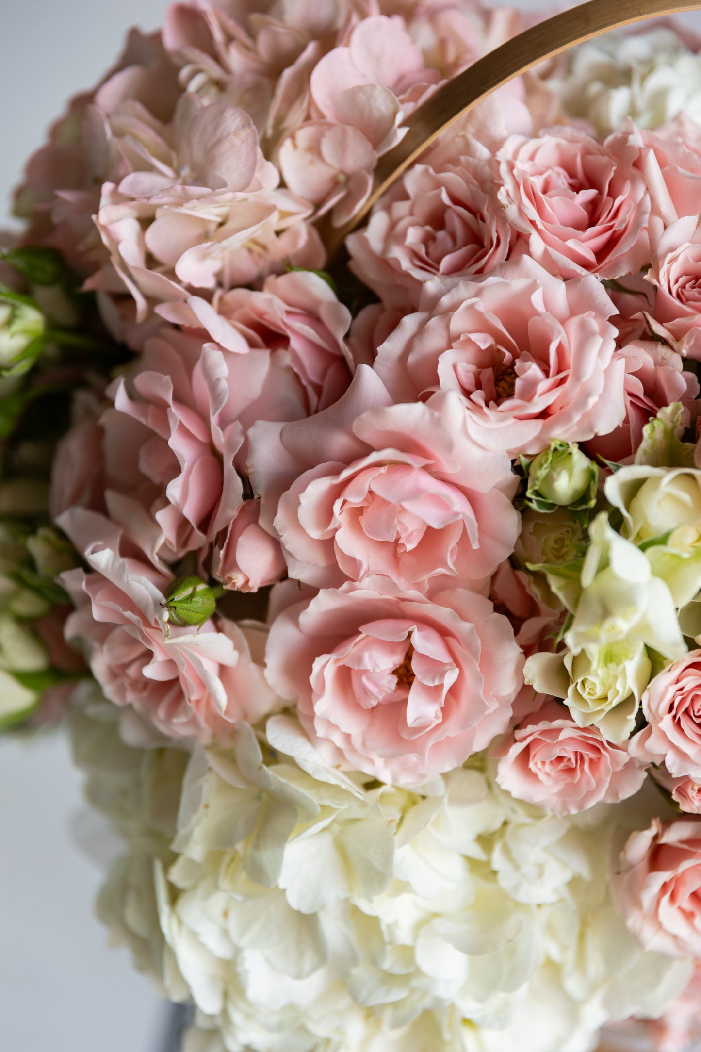 "Elegance" Basket (hydrangeas, spray roses)